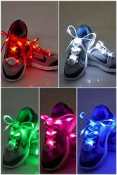 Flammi LED Nylon Shoelaces Light Up Shoe Laces with 3 Modes in 5 Colors Disco Flash Lighting the ...