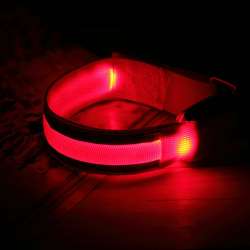 Flashing LED Safety Night Reflective Belt Strap Arm Band ...