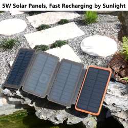 Hiluckey Solar Charger 25000mAh Solar Power Bank ...