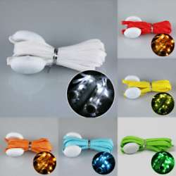 LED Strap Shoelaces Flashing Shoe Laces Luminous Glow Disco Party Nylon | eBay