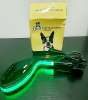 Talis Light Up Dog Collar Solar & USB rechargeable LED collar (SMALL, GREEN)