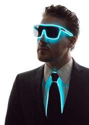 Tinted Single Lens Tron Style Light Up Glasses