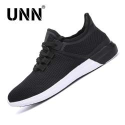 UNN Men Mesh Running Shoes Lace Up Summer Breathable Soft ...