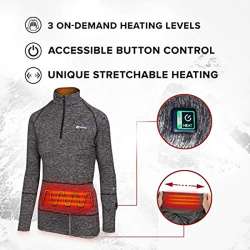 Venture Heat Women's Heated Shirt Thermal Underwear with ...