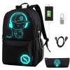 FLYMEI Anime Cartoon Luminous Backpack with USB Charging Port and Anti-theft Lock & Pencil Case,... FLYMEI Anime Cartoon Luminous Backpack with USB Charging Port and Anti-theft Lock & Pencil Case,...