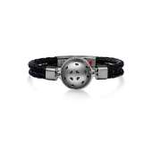 totwoo Smart Jewelry Bracelet Necklace,Couple Bracelet Necklace Simultaneously Induction Vibration Calling Vibrating Flash Reminder Birthday Love Gifts For Mens Boyfriend Husband (Black-L)