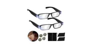 (+200, Black) - Bright LED Readers with Lights Reading ...