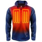 ActionHeat 5V Battery Heated 1/2 Zip Pullover Shirt - BLUE