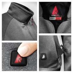 ActionHeat 5V Battery Heated 1/2 Zip Pullover Shirt - Men ...