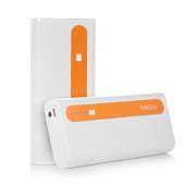 Aibocn Power Bank 10,000mAh External Battery Charger (White-Orange)