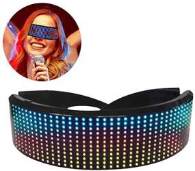 Lamptti LED Bluetooth Glasses, Full Color LED Display