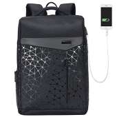 Aoking College 15.6 Laptop USB Backpack - Black