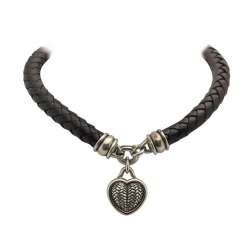 Barry Kieselstein Cord Sterling Silver Heart and Braided ...