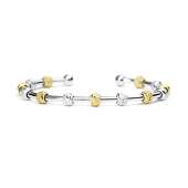 Count Me Healthy Wellness Journal Bracelet - Two Tone Silver and Gold with Silver Cuff
