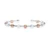 Count Me Healthy Wellness Journal Bracelet - Two Tone Silver and Rose Gold with Silver Cuff Count Me Healthy Wellness Journal Bracelet - Two Tone Silver and Rose Gold with Silver Cuff