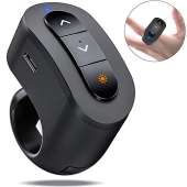 DinoFire Presentation Clicker USB Rechargeable Powerpoint Clicker, Finger Ring RF 2.4GHz Wireless Presenter Clicker for Powerpoint Presentations, Presentation Remote for Mac, Keynote, Laptop etc.