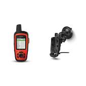 Garmin in Reach Explorer+, Handheld Satellite Communicator with Topo Maps and GPS Navigation Bundle with Garmin inReach SE+ and Explorer+ Powered Mount with Suction Cup