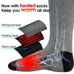 Global Vasion Rechargeable Battery Heated Socks - Heated ...