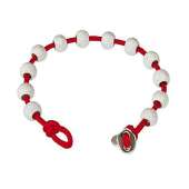Golf Goddess Stroke/Score Counter Cord Bracelet - Cherry Red with Silver