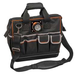 Klein Tools 15-1/4 in. Tradesman Pro Organizer Lighted Tool Bag in