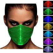 MEIJING 7 Color Lights LED Funny Rave Masks USB Rechargeable Glowing Luminous Dust Mask for Christmas Party Festival Dancing Rave Masquerade Costumes (Black)