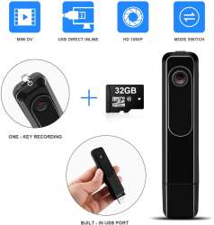 Mini Body Camera DZFtech Body Spy Cam HD 1080P Wireless ...