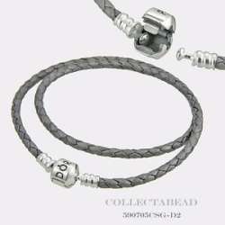 Pandora Sterling Silver Double Silver Leather 16.1 ...