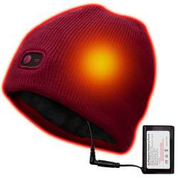 Rechargeable Electric Warm Heated Hat Winter Battery ...
