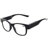SKYWAY Bright LED Readers with Lights (Black, 1.5X)