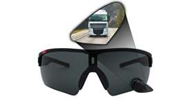 TriEye Sport Photochromatic Bike Glasses with Integrated Mirror - BLACK