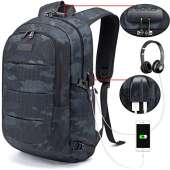 Tzowla Travel Laptop Backpack - BLUE CAMO