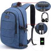 Tzowla Travel Laptop Backpack - BLUE