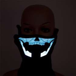 Unisex LED Luminous Flashing Face Mask Party Light Up ...