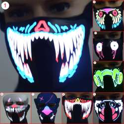 Waterproof Light Up Flashing Luminous Face Masks