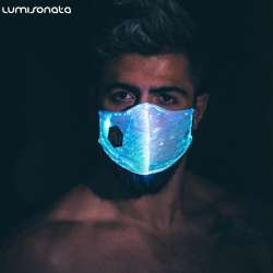 new light up rave face sound activated party face mask