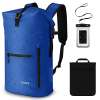 Gonex 35L Waterproof Travel Roll Top Backpack - BLUE Gonex 35L Waterproof Travel Roll Top Backpack - BLUE