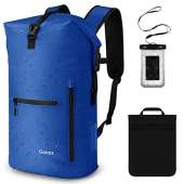 Gonex 35L Waterproof Travel Roll Top Backpack - BLUE