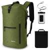 Gonex 35L Waterproof Travel Roll Top Backpack - OLIVE GREEN Gonex 35L Waterproof Travel Roll Top Backpack - OLIVE GREEN