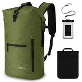 Gonex 35L Waterproof Travel Roll Top Backpack - OLIVE GREEN