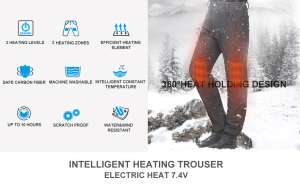 DEWBU Heated Pants with 7.4V Battery Pack Outdoor