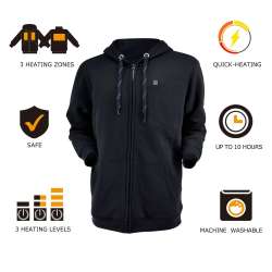 Dr.Qiiwi Men and Women Outdoor Heated Hoodie Soft ...