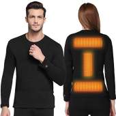 FERNIDA Insulated Heating Underwear Washable USB Electric Heated Thermal Long Sleeve T Shirts or Pants(Battery Not Included)