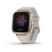 Garmin Venu Sq Music - Rose Gold with Tan Band (010-02426-01)