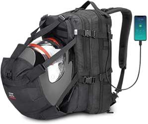 kemimoto Motorcycle Backpack, Helmet Backpack, 37L
