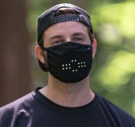 Mask Market LED Smart Light-Up Mask responds to your voice