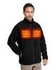 ORORO Men's Heated Fleece Jacket Full Zip with Battery Pack (Black, S) ORORO Men's Heated Fleece Jacket Full Zip with Battery Pack (Black, S)