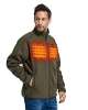 ORORO Men's Heated Fleece Jacket Full Zip with Battery Pack (Green, S) ORORO Men's Heated Fleece Jacket Full Zip with Battery Pack (Green, S)