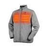 ORORO Men's Heated Fleece Jacket Full Zip with Battery Pack (Grey, M) ORORO Men's Heated Fleece Jacket Full Zip with Battery Pack (Grey, M)