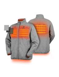ORORO - ORORO Men's Heated Fleece Jacket Full Zip with ...