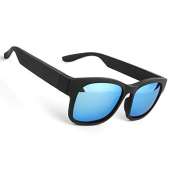 Smart Glasses Wireless Bluetooth Sunglasses Open Ear Music&Hands-Free Calling,for Men&Women,Polarized Lenses,IP4 Waterproof,Connect Mobile Phones and Tablets (Blue)